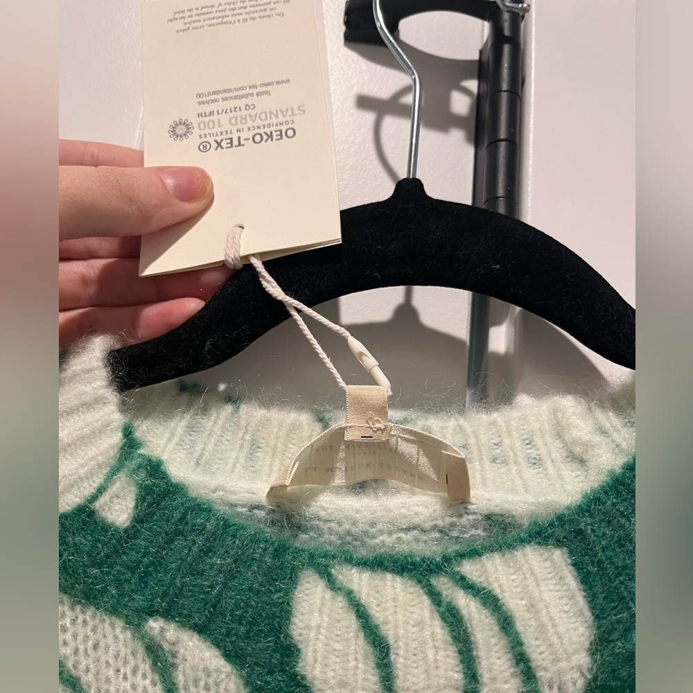 Sézane Julieta Sweater - Green and Cream Floral Print - Picture 8 of 10